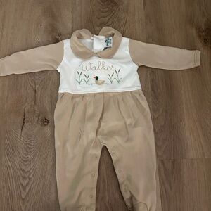 Baby Walker Beige Onesie